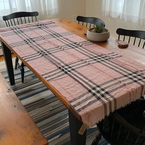 Burberry pink plaid wrap around large scarf/shawl